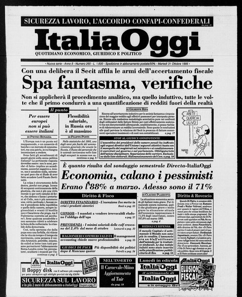 Italia oggi : quotidiano di economia finanza e politica